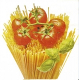 Spaghetti mit Tomaten & Basilikum - Pasta with tomato & basil - Spaghetti à la tomate et basilic