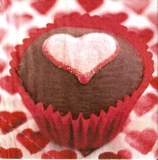 Törtchen mit Herz - Cupcake with heart - Petit gâteau avec coeur