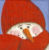 Schneemann mit Schal & Mütze - Snowman with scarf & hat - Bonhomme de neige avec écharpe & chapeau
