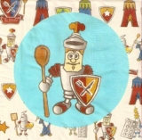Lustiger Ritter mit Kochlöffel - Funny Knight with wooden spoon - Drôle chevalier avec une cuillère en bois