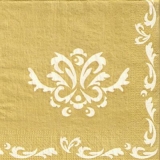 Weißes Muster & Rahmen auf Gold - White pattern & frame on gold - Blanc Motif & Cadres sur l or