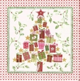 Weihnachtsbaum aus Geschenken & Sternen, Ilex - Christmas tree made of gifts & stars - Arbre de Noël en cadeaux & étoiles