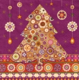 Orientalischer Weihnachtsbaum aus Blumen-Muster - Oriental Christmas tree made ​​of floral pattern - Arbre de Noël Oriental en motif floral