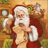 Weihnachtsmann kontrolliert den Wunschzettel - Santa Claus controlled to Wishlist - Père Noël contrôlé à la liste denvies