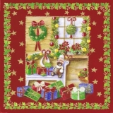 Weihnachtsgeschenke mit Teddy & Wintergrün - Christmas presents with plush bear - Cadeaux de Noël & ours en peluche