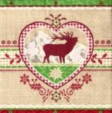 Hirsch im Herz Landhausstil - Deer in the heart, land style - Chevreuil au coeur, de style champêtre