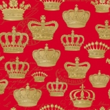 Kronen von König & Königin auf Geschriebenem rot - Crowns of King & Queen on written words - Couronnes du Roi & de la Reine sur votre écriture