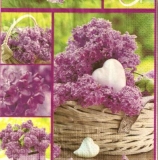 Wunderschöner Fliederkorb mit Herz - Beautiful lilac basket with Heart - Belle panier lilas avec Coeur