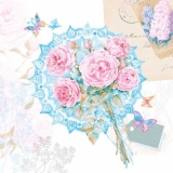 Romantische Rosen & Brief - Romantic roses & letter - Roses romantiques et lettre