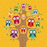 Der Eulenfamilienbaum  - The owl family tree - Larbre généalogique de la chouette