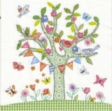 Baum mit Schmetterlingen & Vögeln - Tree with butterflies & Birds - Arbre avec papillons & oiseaux