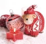 Weihnachtsdekoration in rot/weiß - Christmas decoration in red/white - Décoration de Noël dans rouge / blanc