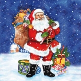 Weihnachtsmann verteilt Geschenke - Santa Claus distributed gifts - Cadeaux du Père Noël distribués