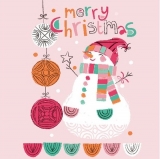 Weihnachtskugeln und glücklicher Schneemann - Christmas balls & happy snowman - Boules de Noël et bonhomme de neige heureux