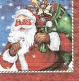 Weihnachtsmann mit vielen Geschenken - Santa Claus with many gifts - Père Noël avec de nombreux cadeaux