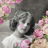 Nostalgisches Rosenmädchen -  Nostalgic Rose Girl - Nostalgique Rose Fille