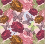 Schmetterlinge & verschiedenfarbige Rosen - Butterflies & multi colour roses - Papillons & roses multicolores