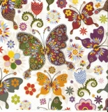 Bunte Schmetterlinge & Blumen - Colourful butterflies & flowers - Papillons & fleurs multicolores