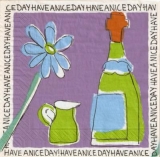 Flasche, Kännchen, Blume - Have a nice day - Bottle, burette, flower - Bouteille, petit pot, fleur