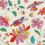 Gestickte Blumen & Vögel - Stitched birds & flowers - Brodé Fleurs et Oiseaux