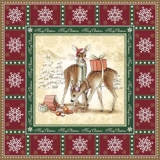 Rehe zur Winterzeit mit Geschenken - Deer in Winter with presents- Cerfs en hiver avec des cadeaux