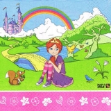 Prinzessin in Ihrem Schloßgarten - Princess and her Castle -  Princesse dans son jardin du château