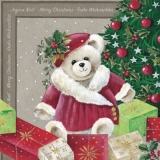 Ein Teddybär unter den Weihnachtsgeschenken - A plush bear under the Christmas presents - Un ours en peluche sous les cadeaux de Noël