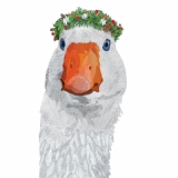 Gans mit Kranz - Goose with wreath - Entièrement avec la couronne