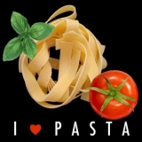 Nudeln, Basilikum, Tomate - I Love Pasta - Noodles, basil, tomato - Nouilles, basilic, tomate