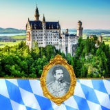 Märchenkönig Ludwig II von Bayern und Schloss Neuschwanstein - Fairy king Ludwig II of Bavaria and Neuschwanstein Castle - Le roi Louis II de Bavière et Château de Neuschwanstein