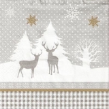 Hirsche im Winterwald - Deer in a winter forest  - Cerf dans la forêt dhiver