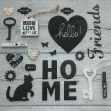 Herzen, Home, Katze, Schlüssel, Freunde, Klammer....  - Hearts, home, cat, key, friends, clip .... - Coeur, maison, chat, clé, des amis, un clip ....