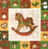 Schaukelpferd in weihnachtlichem Rahmen - Rocking horse in x-mas frame - Cheval à bascule dans le cadre de Noël