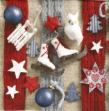 Eule, Schlittschuh, Weihnachtskugel, Gestricktes, Schlitten..... - Owl, ice skate, Christmas ball, knitted, sleigh ... - Chouette, hibou, glace, boule de Noël, tricot, glisser .....