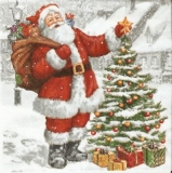 Weihnachtsmann kommt mit Tannenbaum & Geschenken ins Dorf - Santa Claus comes with fir-tree & presents to the village - Père Noël vient avec larbre de sapins & les cadeaux dans le village