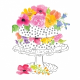 Hübsche Torte mit Blumen - Pretty Cake with flowers - Gâteau joli avec des fleurs