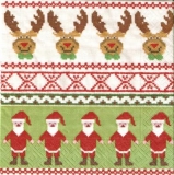 Weihnachtstickerei mit Weihnachtsmann & Rudi - Christmas embroidery with Santa & Rudolph the rednose reindeer - Broderie de Noël avec Santa & Rudolph le renne de nez rouge