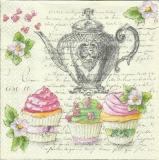 Kanne, Geschriebenes & Kleine Kuchen, Cupcakes, Muffins - Pot, writting & small cakes - Pichet, écrit & petits gâteaux