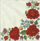 Gestickter Blumenrahmen - Embroidered flower frame - Cadre de fleurs brodé