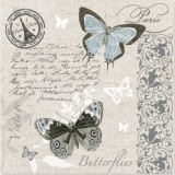 Schmetterlinge, Brief aus Paris, Stempel,  Muster - Butterflies, Letter from Paris, Stamp, Pettern - Papillons, lettre de Paris, timbres, modèles