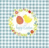 Blumenkranz, Küken & Osterei - Floral wreath, chick & Easter egg - Garland, poussin et oeufs de Pâques