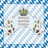 Königlich, bayerische Serviette, Krone, Oktoberfest München - Bavaria, Munich, Oktoberfest, Germany, Bavarian colors - Bavière, Munich, Oktoberfest, Allemagne, couleurs bavaroises