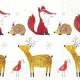 Fuchs, Igel, Hirsch & Vogel mit Brief - Fox, Hedgehog, Deer & Bird with letter  - Renard, hérisson, cerf et oiseau lettre