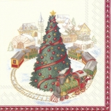 Weihnachtsmann mit seinem Zug, Weihnachtsbaum & Winterdorf - Santa Claus with his train, Christmas trees & Winter village - Père Noël avec son train, arbre de noel et village dhiver