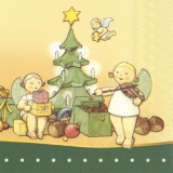 6 Engel am Weihnachtsbaum, Schnitzen, Holz - 6 Angels at the Christmas tree, carving, wood - 6 ange sur larbre de Noël, la sculpture, le bois