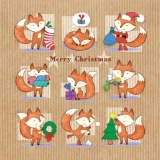 9 Füchse zur Winter- und zur Weihnachtszeit - 9 Foxes for winter & christmas time - 9 renards en hiver et Noël