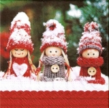 Kleine Holzmännchen, Figuren, Wichtel, Zwerge im Schnee - Little wooden figures, gnomes, dwarfs in the snow - Petites figures en bois, gnomes, nains dans la neige