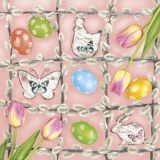 Tulpen, Schmetterlinge, Huhn & bunte Eier - Tulips, butterflies, chicken & colorful eggs - Tulipes, papillons, poulet et oeufs colorés