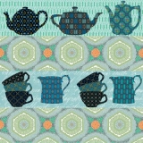 Kannen & Tassen auf einen schönen Muster - Pitchers and cups on a nice pattern - Pichets et tasses sur un joli motif