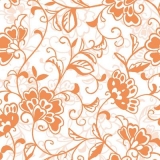 schönes Blumenmuster in Orange - beautiful floral pattern in orange - beau motif floral en orange